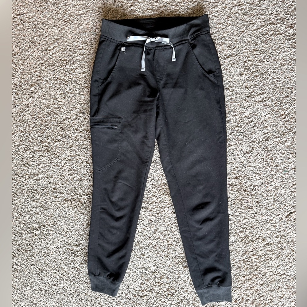 FIGS Zamora Jogger Scrub Pants XS Black